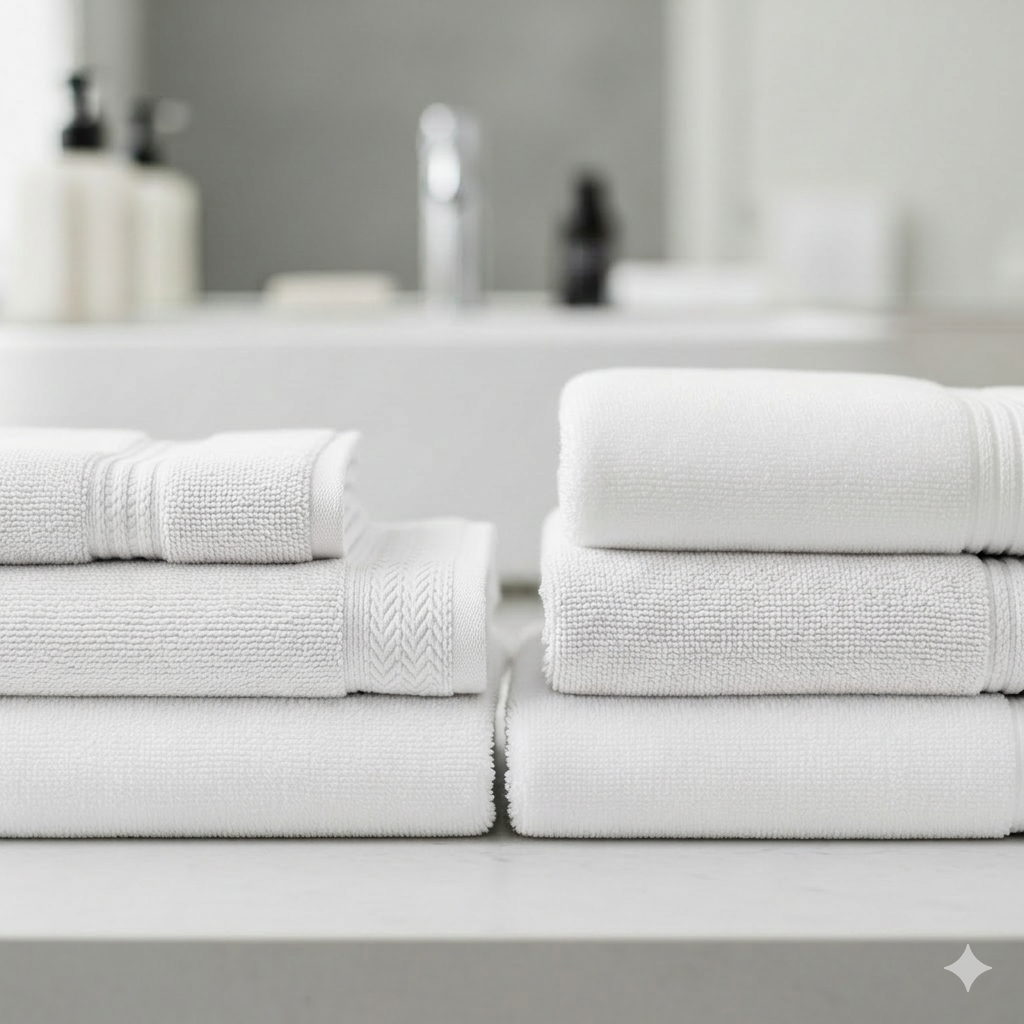 Toallas limpias dobladas